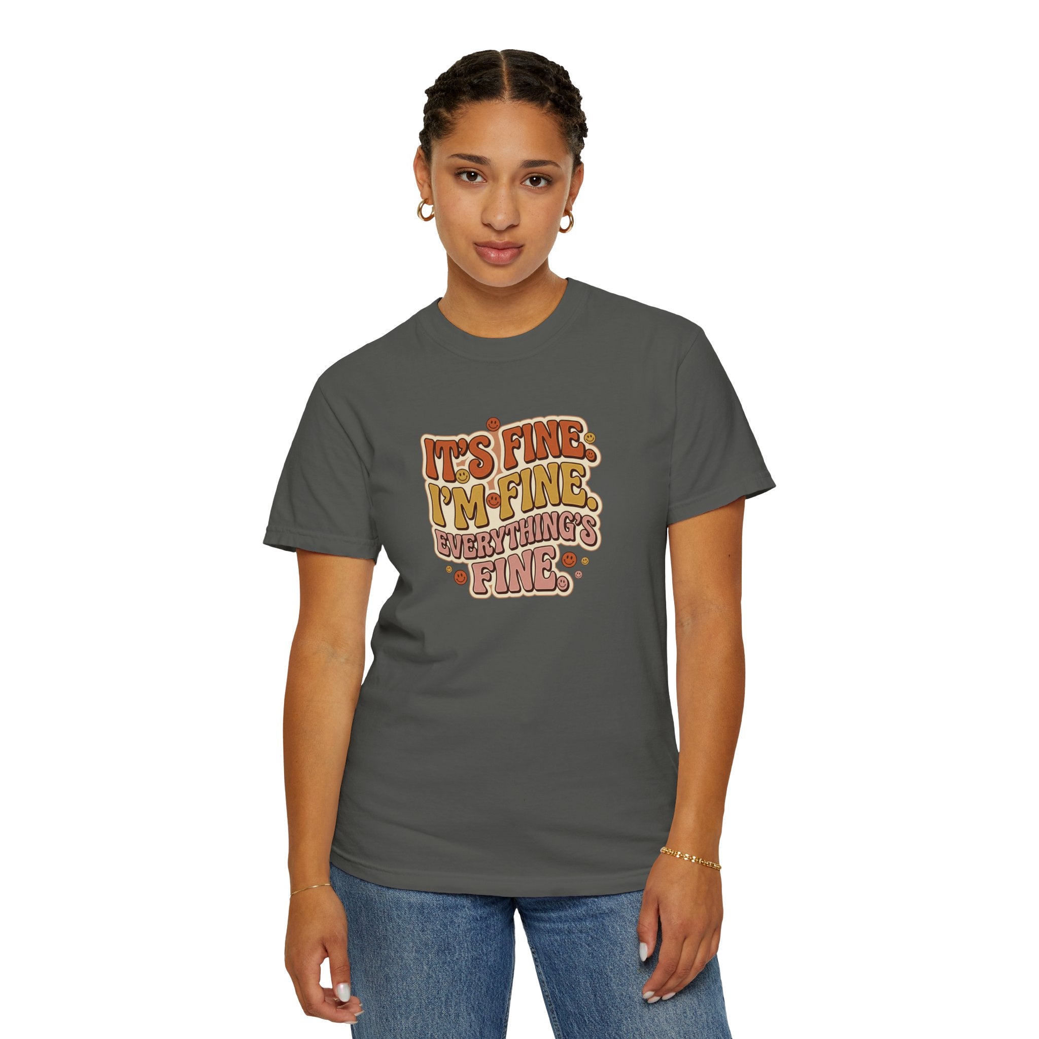 Its Fine Im Fine Everythings Fine Tshirt, Retro Typography, 70s Vibe