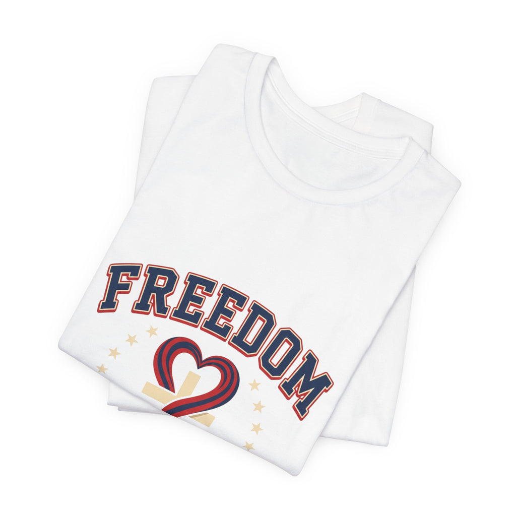 Freedom Heart Tee | faith-based patriotic, vintage Americana July 4th