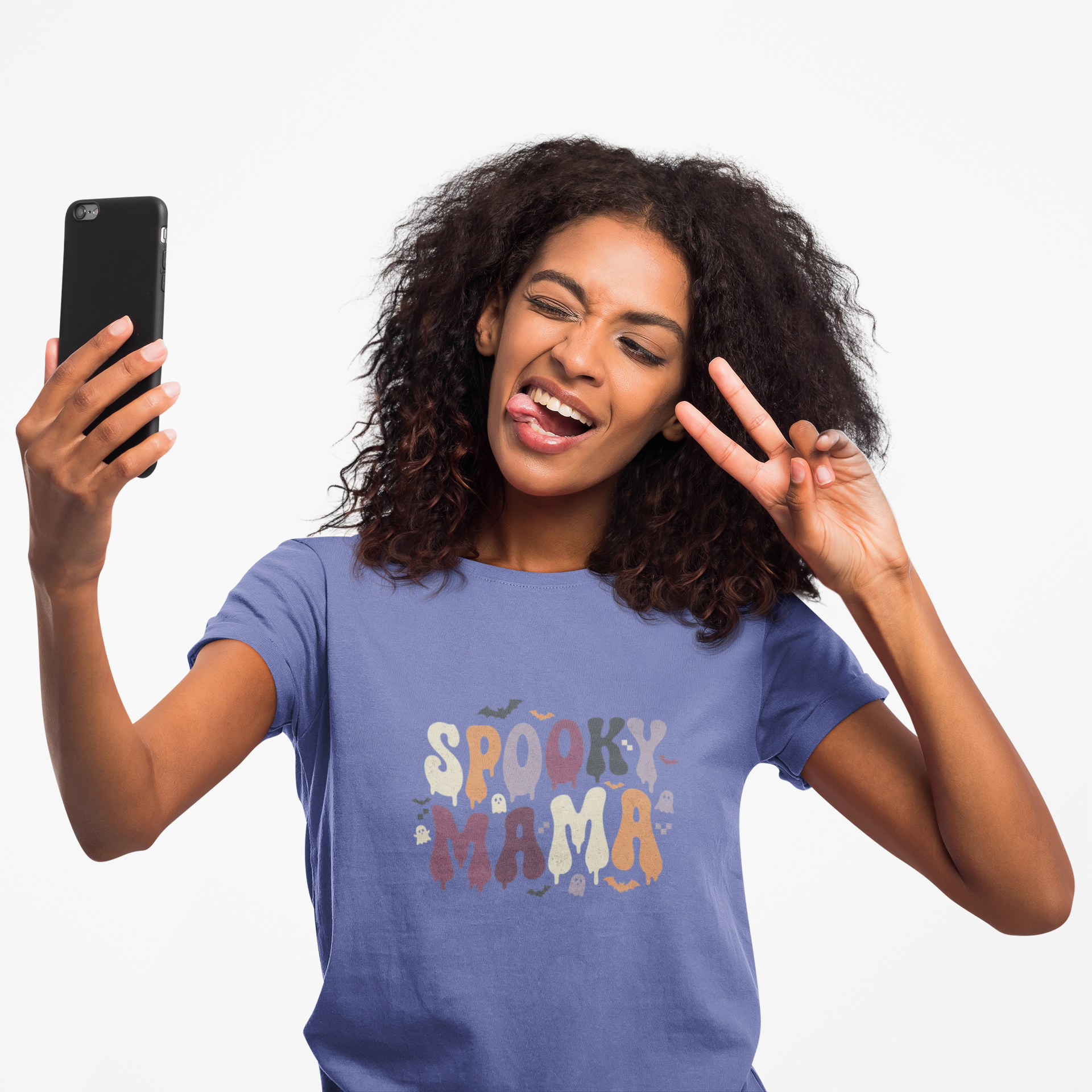 Spooky Mama T‑Shirt — Retro Halloween Graphic Tee for Moms