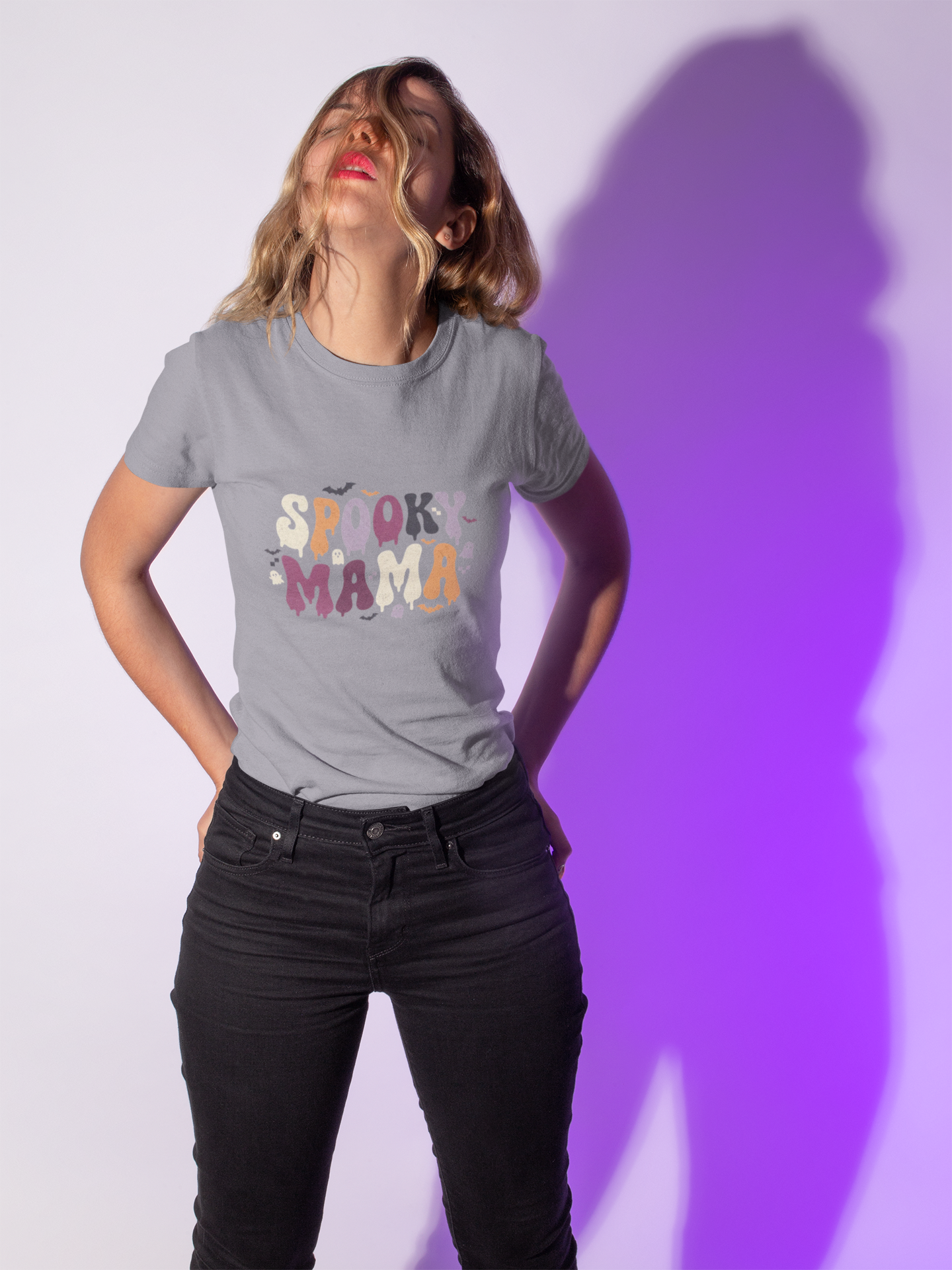 Spooky Mama T‑Shirt — Retro Halloween Graphic Tee for Moms