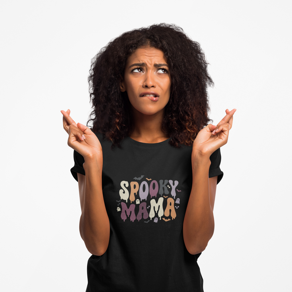 Spooky Mama T‑Shirt — Retro Halloween Graphic Tee for Moms
