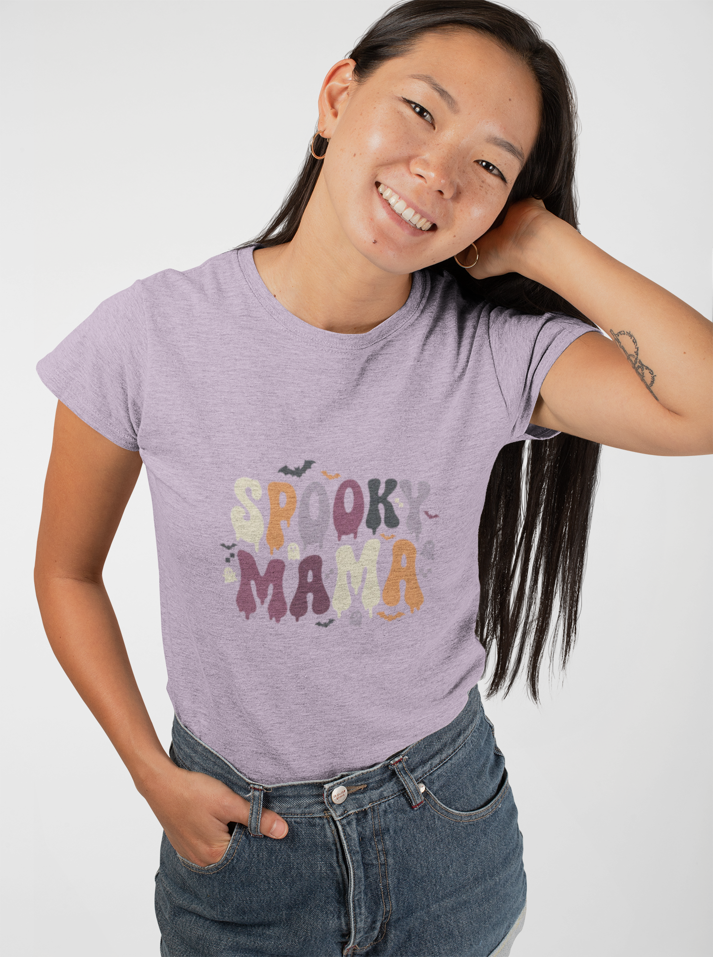 Spooky Mama T‑Shirt — Retro Halloween Graphic Tee for Moms
