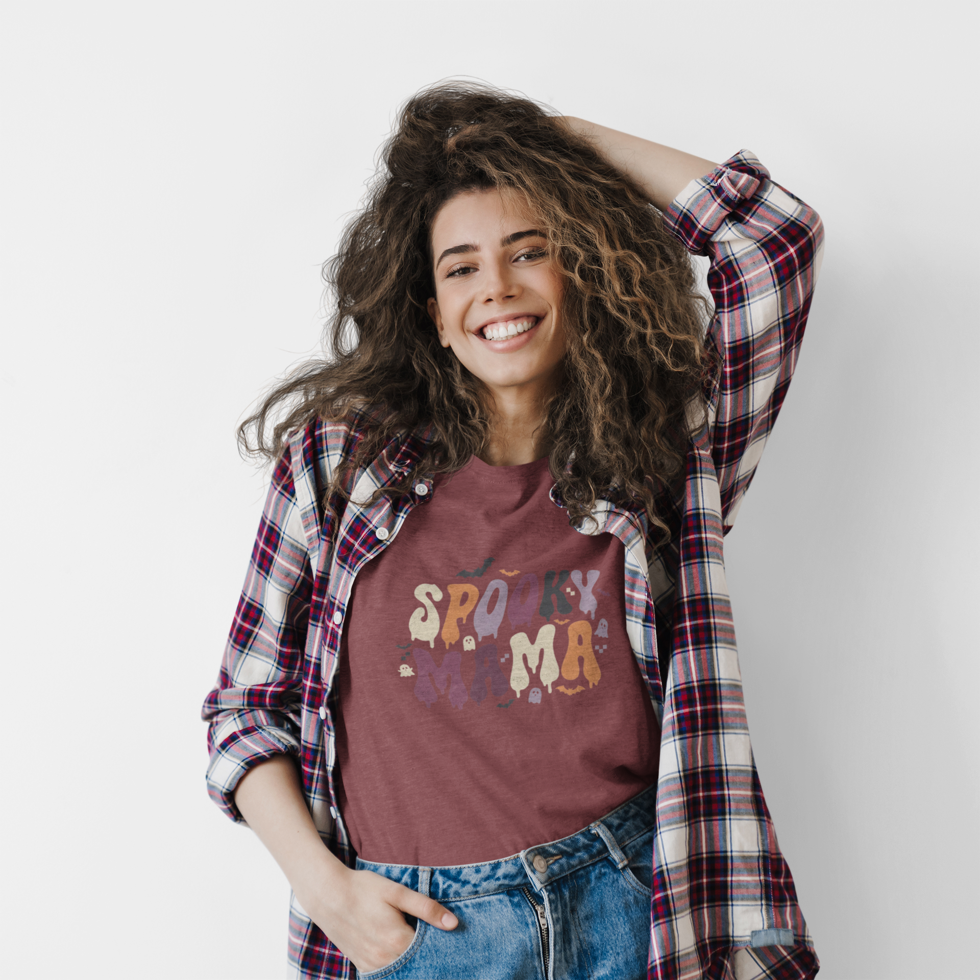 Spooky Mama T‑Shirt — Retro Halloween Graphic Tee for Moms