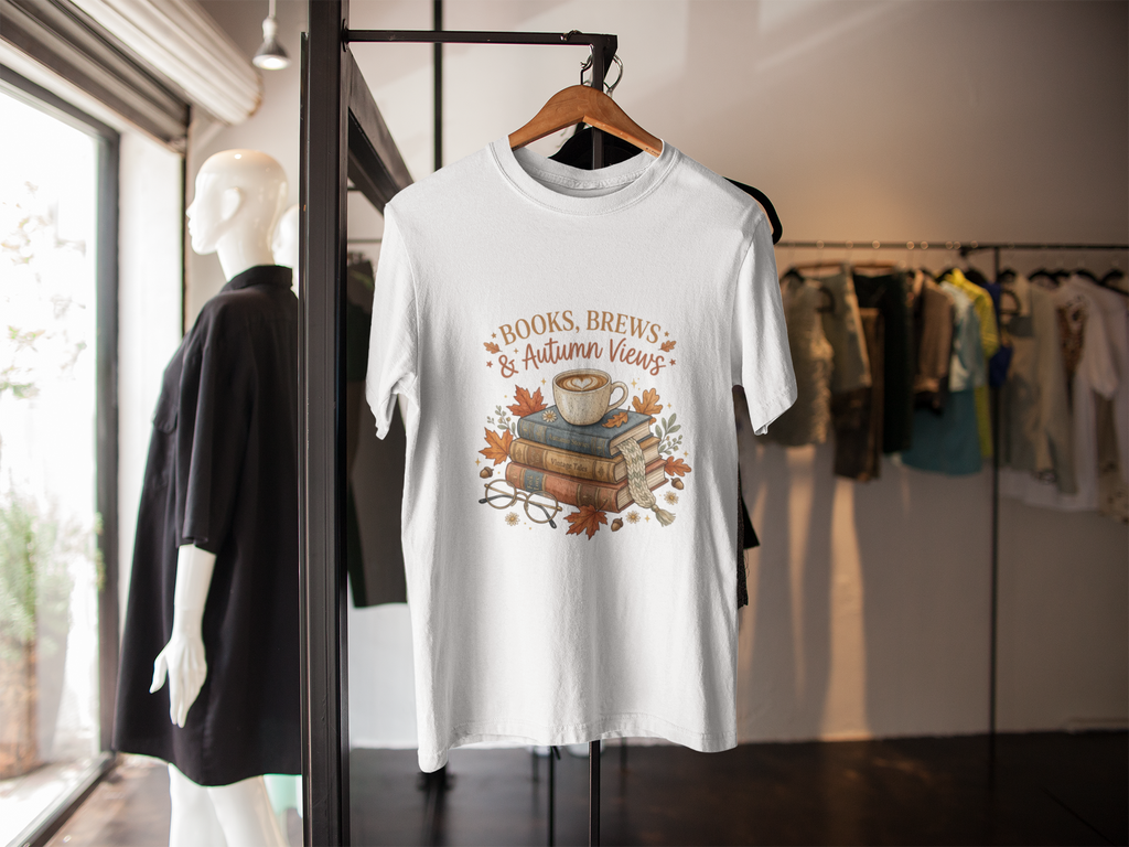 Books, Brews & Autumn Views T-Shirt