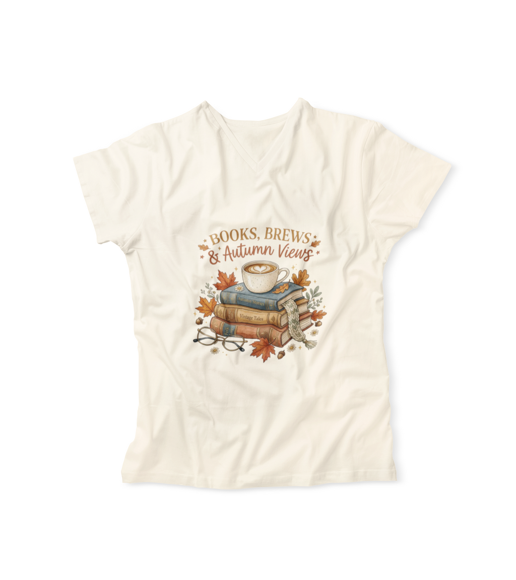 Books, Brews & Autumn Views T-Shirt