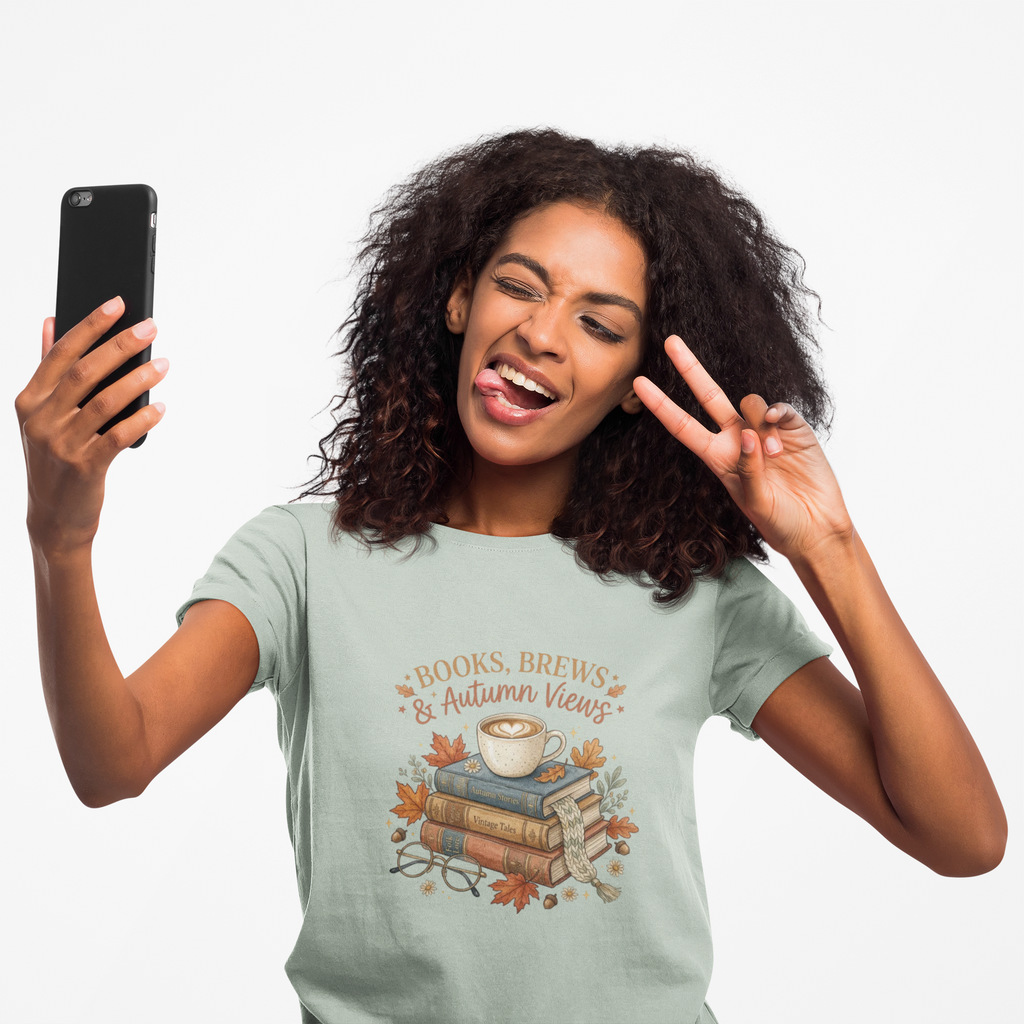 Books, Brews & Autumn Views T-Shirt