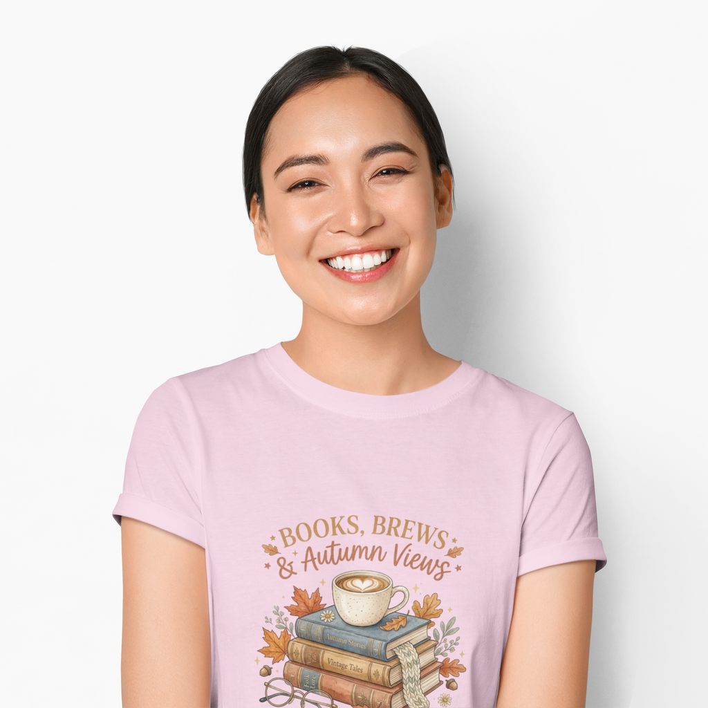 Books, Brews & Autumn Views T-Shirt