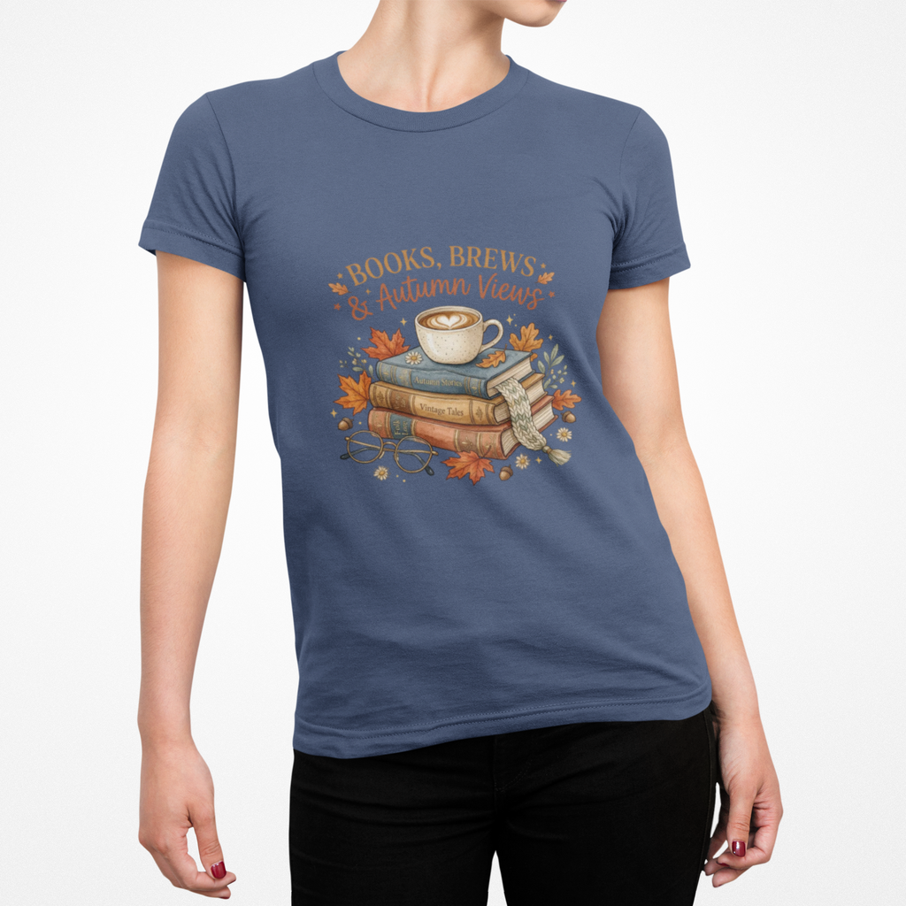 Books, Brews & Autumn Views T-Shirt