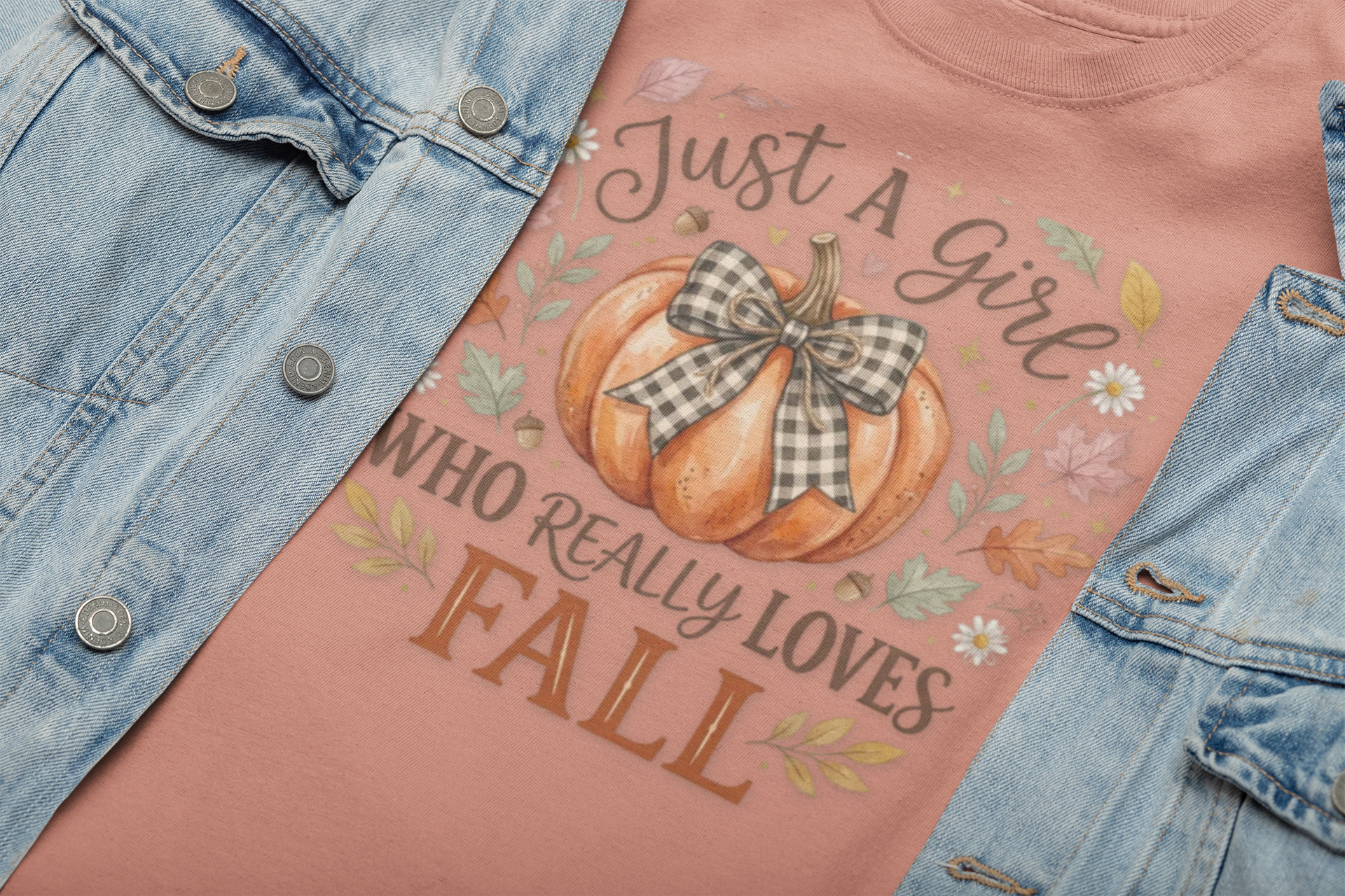 Fall Pumpkin T-Shirt — "Just A Girl Who Really Loves Fall" Autumn Graphic Tee