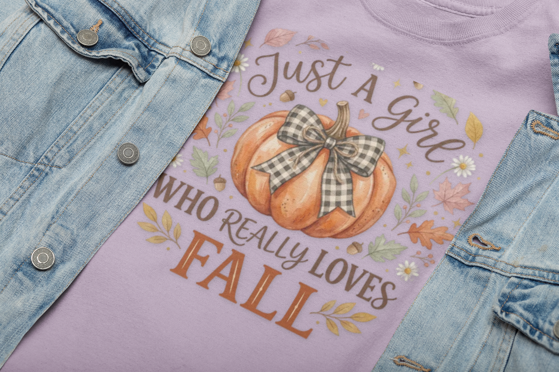Fall Pumpkin T-Shirt — "Just A Girl Who Really Loves Fall" Autumn Graphic Tee