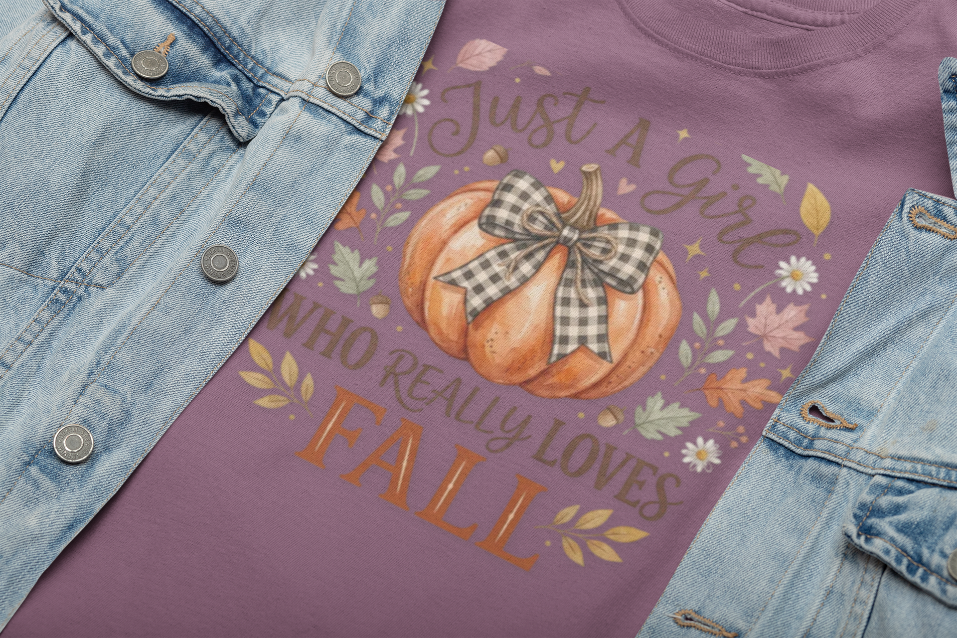 Fall Pumpkin T-Shirt — "Just A Girl Who Really Loves Fall" Autumn Graphic Tee