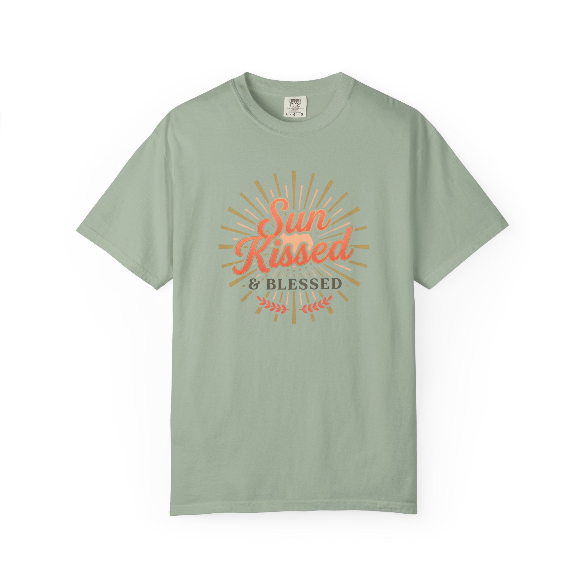 Sun Kissed & Blessed T-shirt | Vintage Sunburst Script Tee