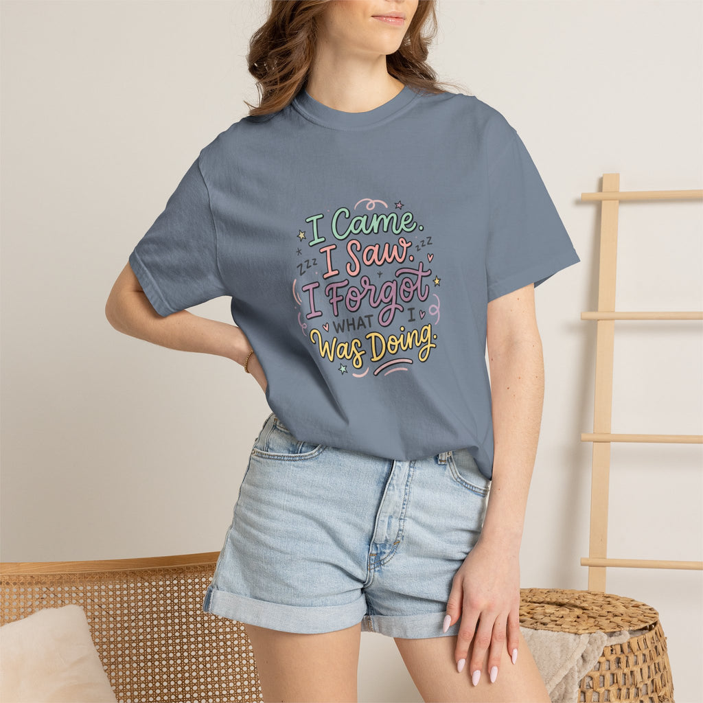 I Came I Saw I Forgot What I Was Doing T-Shirt | Funny Phrase Tee