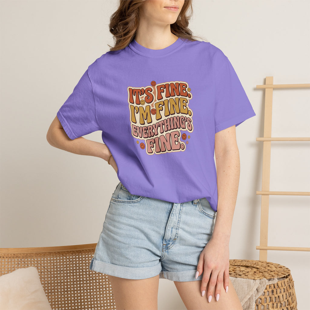 Its Fine Im Fine Everythings Fine Tshirt, Retro Typography, 70s Vibe