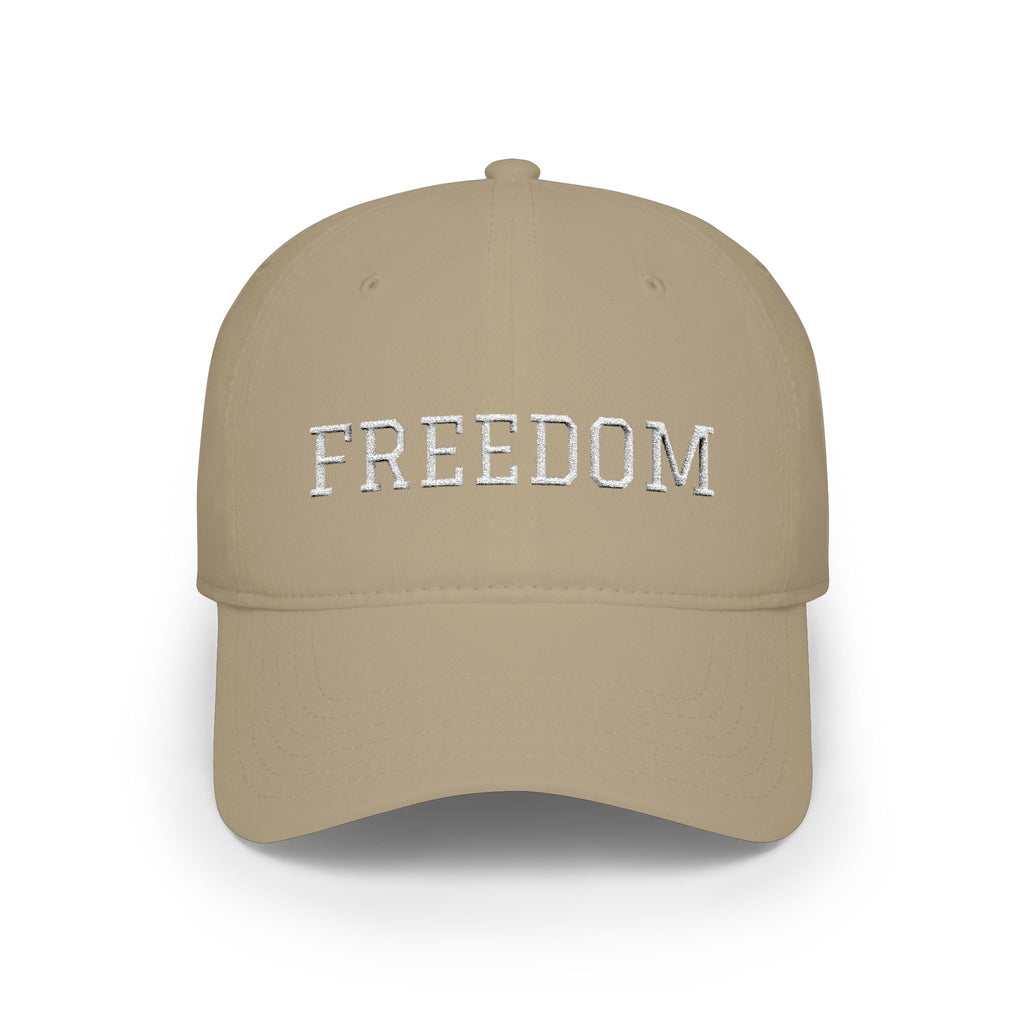 Freedom Embroidered Baseball Cap — Low Profile Patriotic Hat