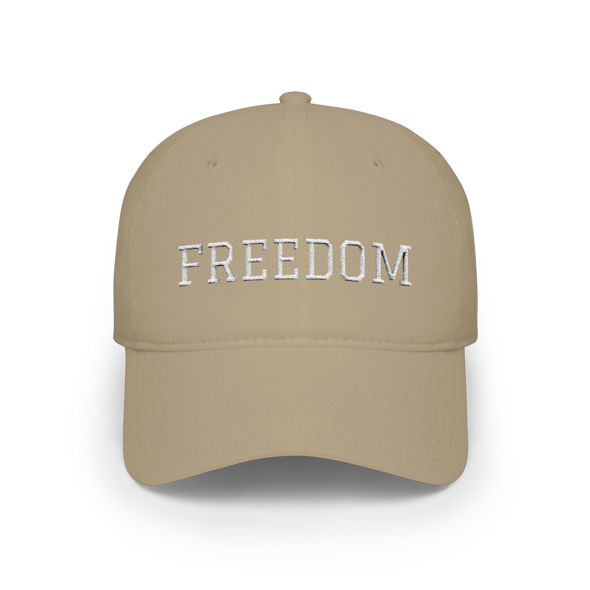 Freedom Embroidered Baseball Cap — Low Profile Patriotic Hat