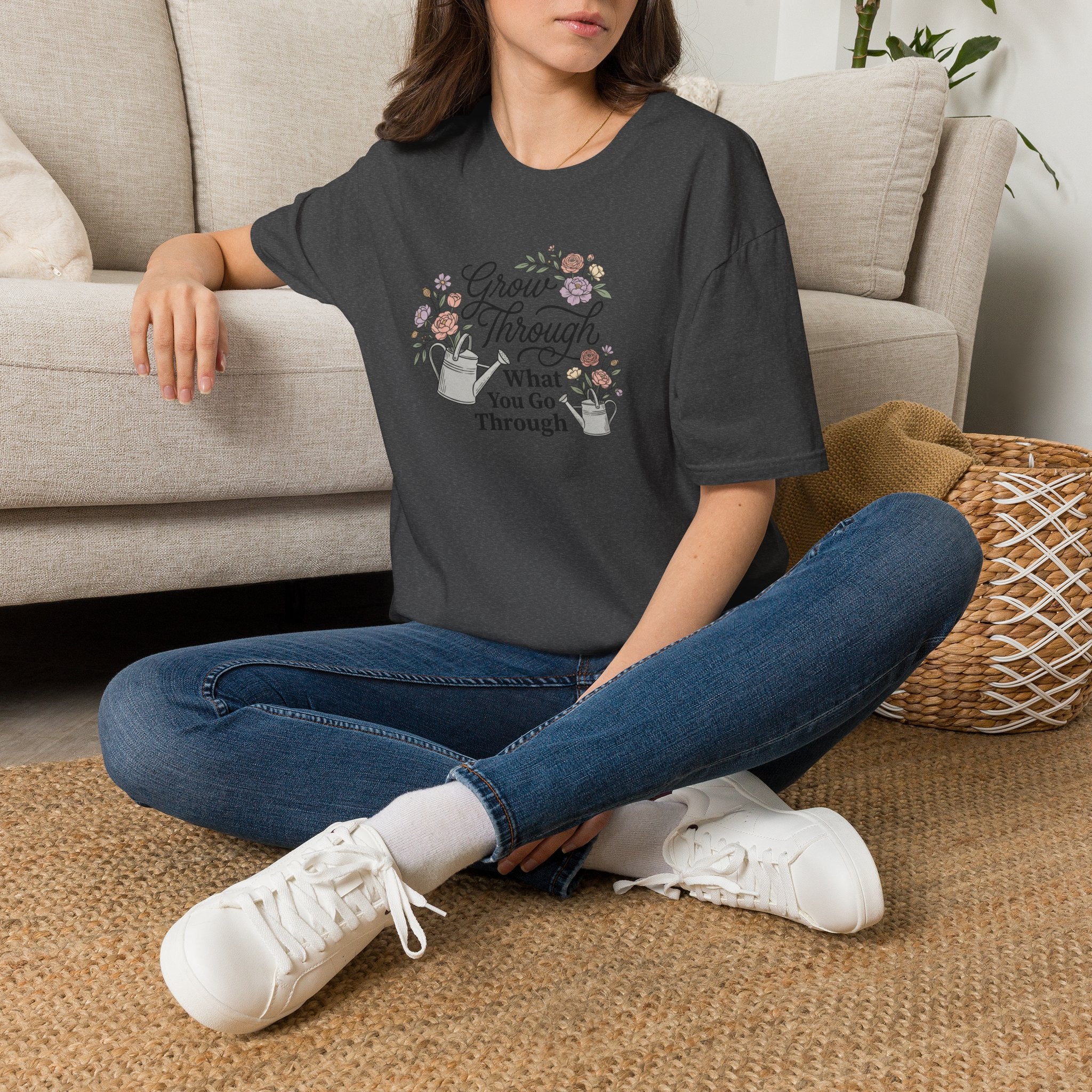 Grow Through What You Go Through Floral T-Shirt