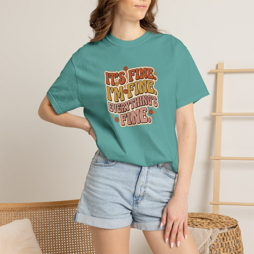 Its Fine Im Fine Everythings Fine Tshirt, Retro Typography, 70s Vibe