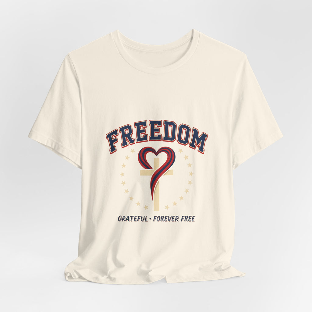 Freedom Heart Tee | faith-based patriotic, vintage Americana July 4th