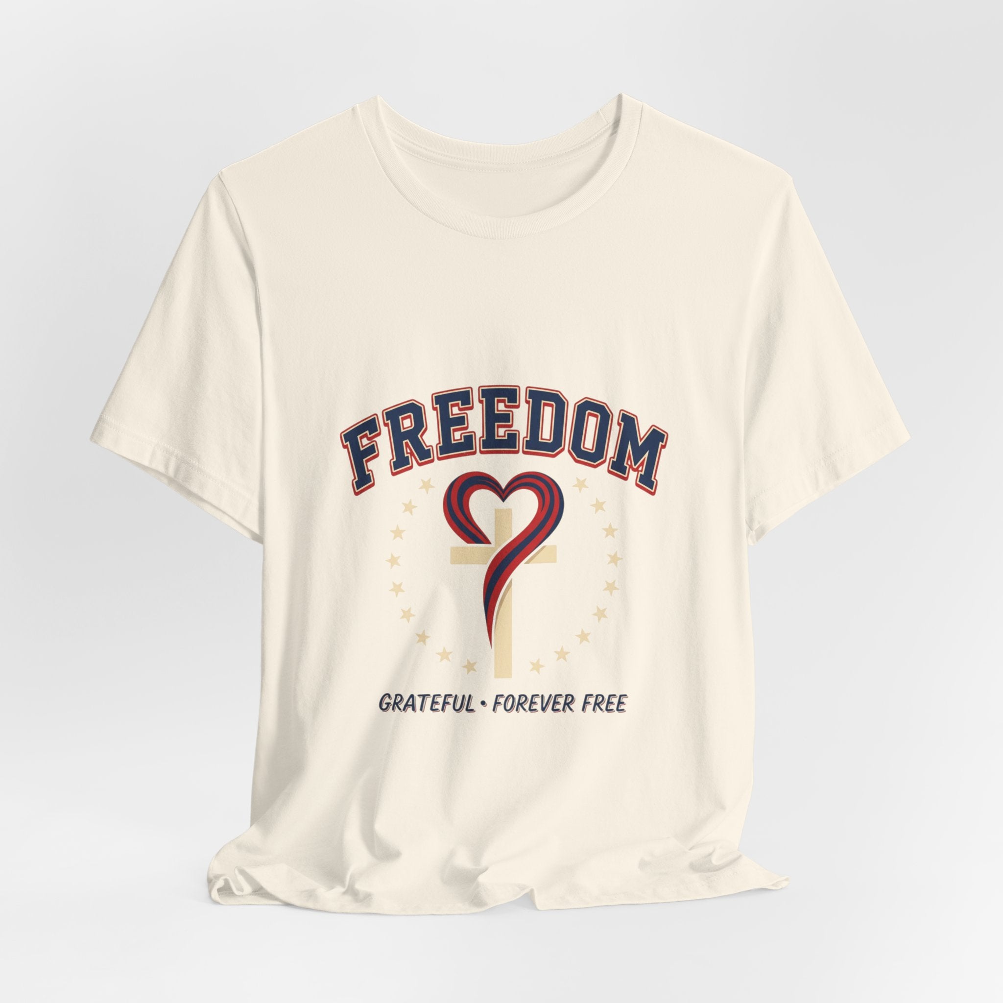 Freedom Heart Tee | faith-based patriotic, vintage Americana July 4th
