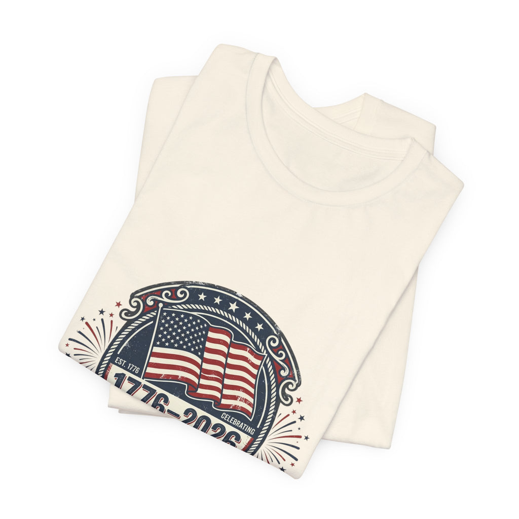 1776-2026 Liberty Emblem T-Shirt | Faith-Based Patriotic, Vintage Americana