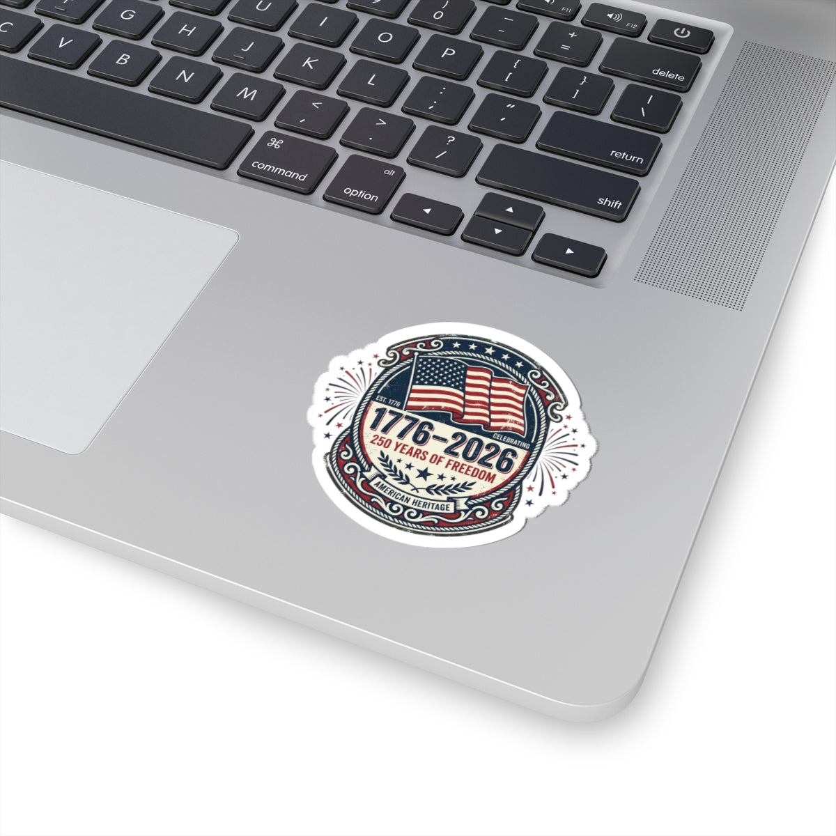 Patriotic Faith-Based Flag Sticker | 4th of July, Vintage Americana
