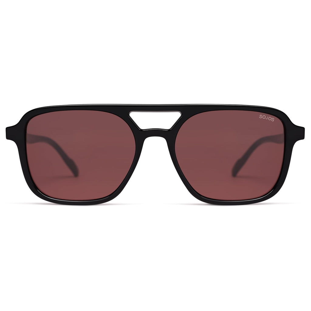 SOJOS Retro Aviator Sunglasses Womens Mens,Trendy Rectangle Shades SJ2202