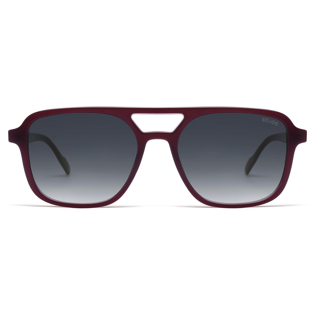 SOJOS Retro Aviator Sunglasses Womens Mens,Trendy Rectangle Shades SJ2202