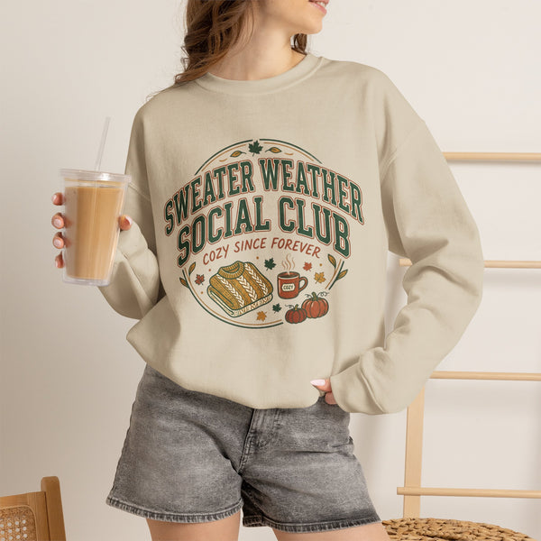 Sweater Weather Social Club Sweatshirt — Cozy Fall Crewneck