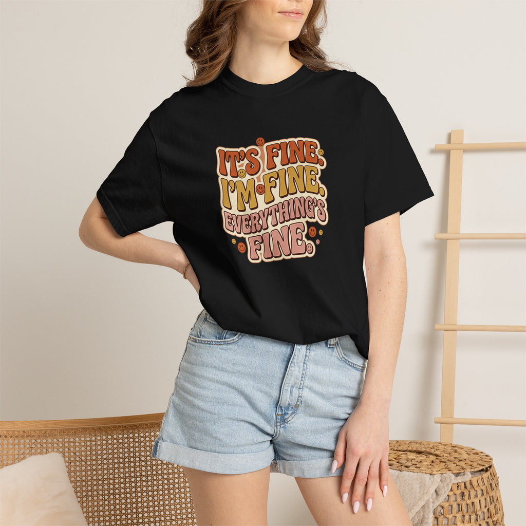 Its Fine Im Fine Everythings Fine Tshirt, Retro Typography, 70s Vibe