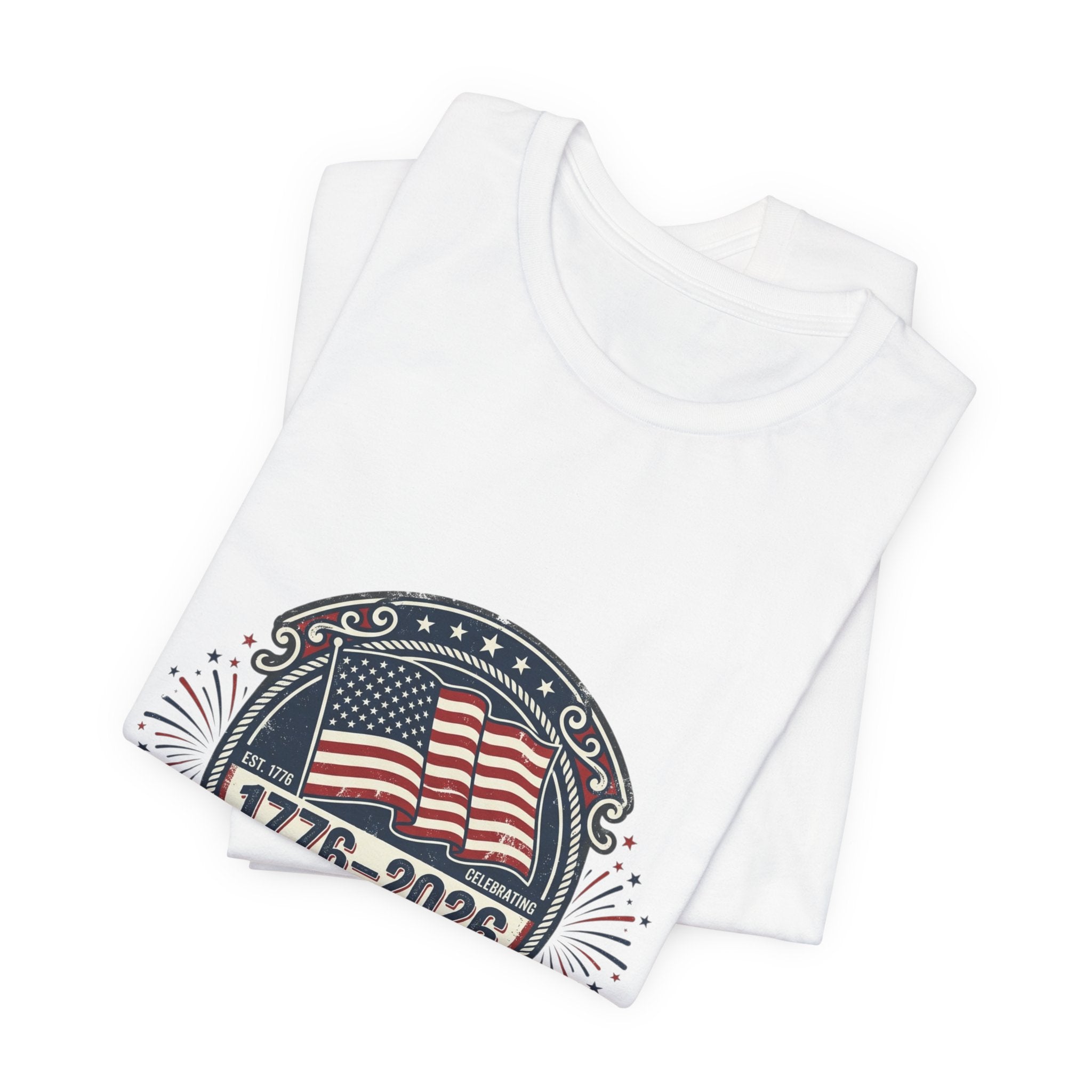 1776-2026 Liberty Emblem T-Shirt | Faith-Based Patriotic, Vintage Americana