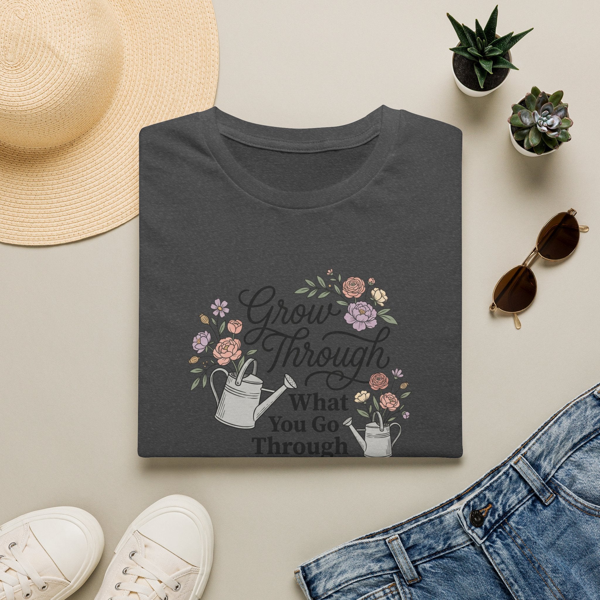 Grow Through What You Go Through Floral T-Shirt