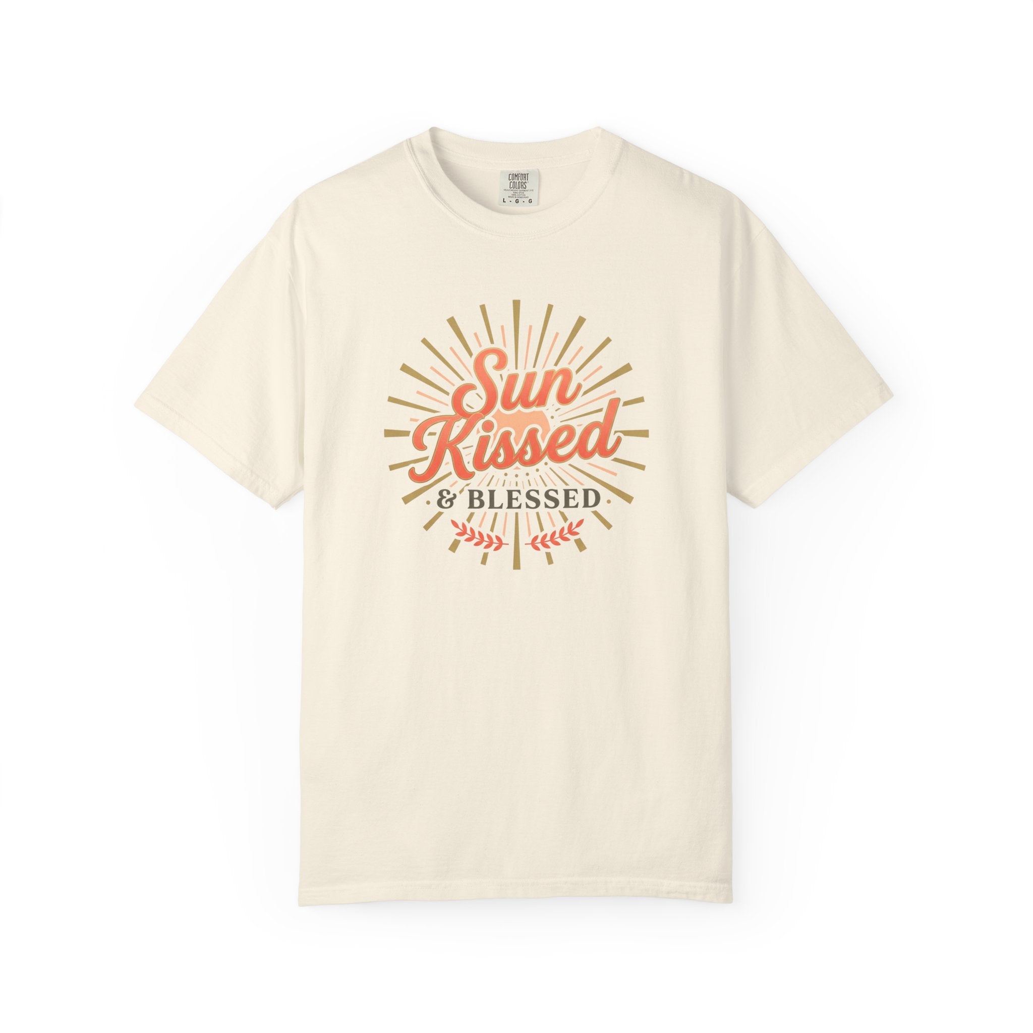 Sun Kissed & Blessed T-shirt | Vintage Sunburst Script Tee