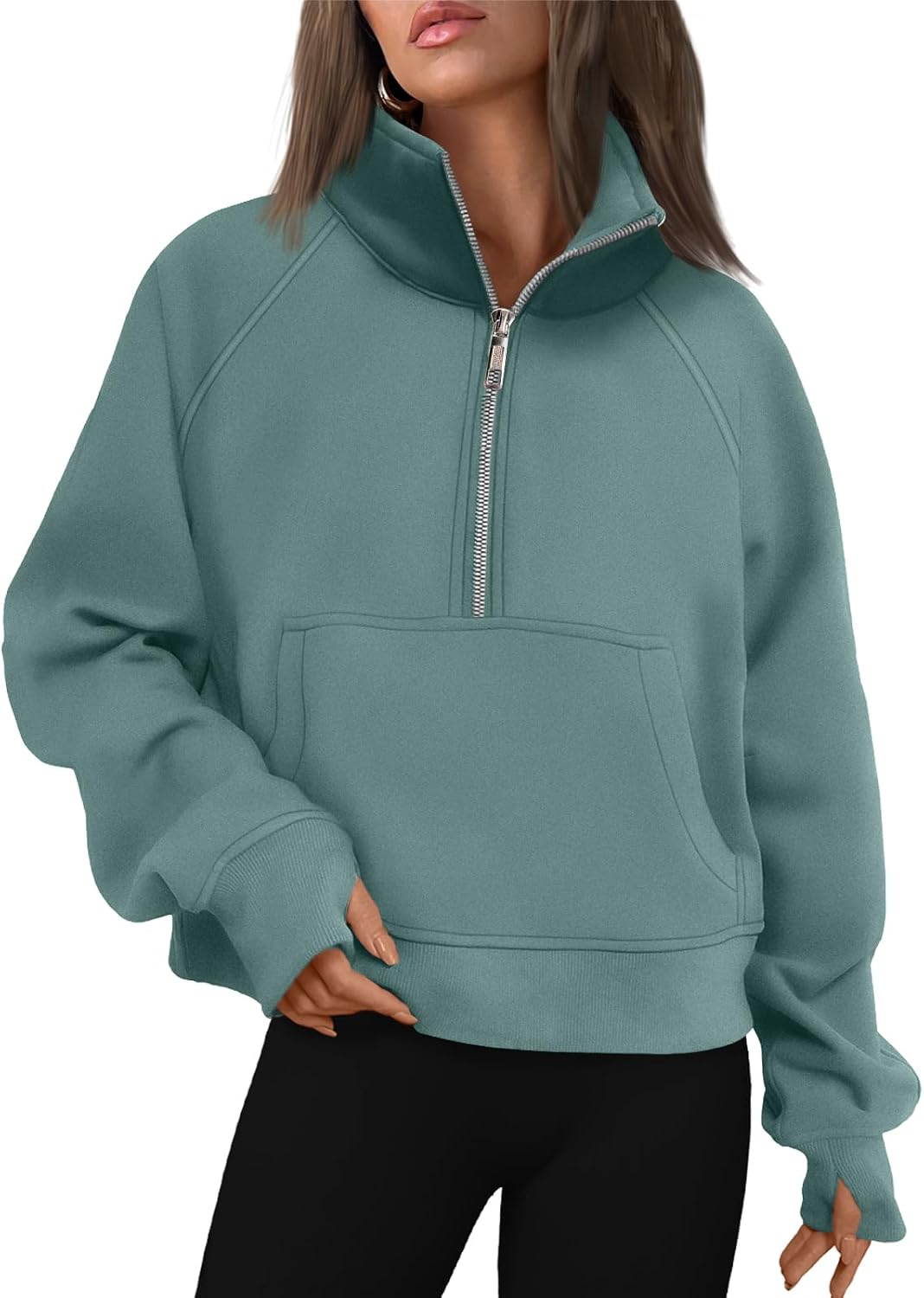 AUTOMET Womens Sweatshirts Half Zip Fleece Pullover Fall Outfits