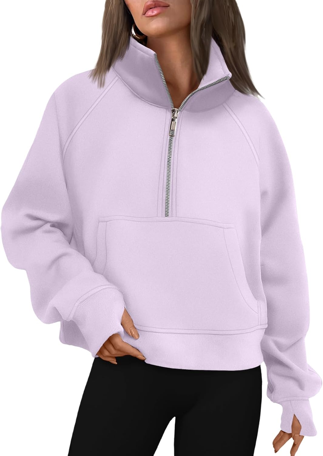 AUTOMET Womens Sweatshirts Half Zip Fleece Pullover Fall Outfits