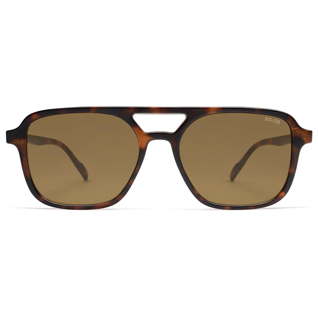 SOJOS Retro Aviator Sunglasses Womens Mens,Trendy Rectangle Shades SJ2202
