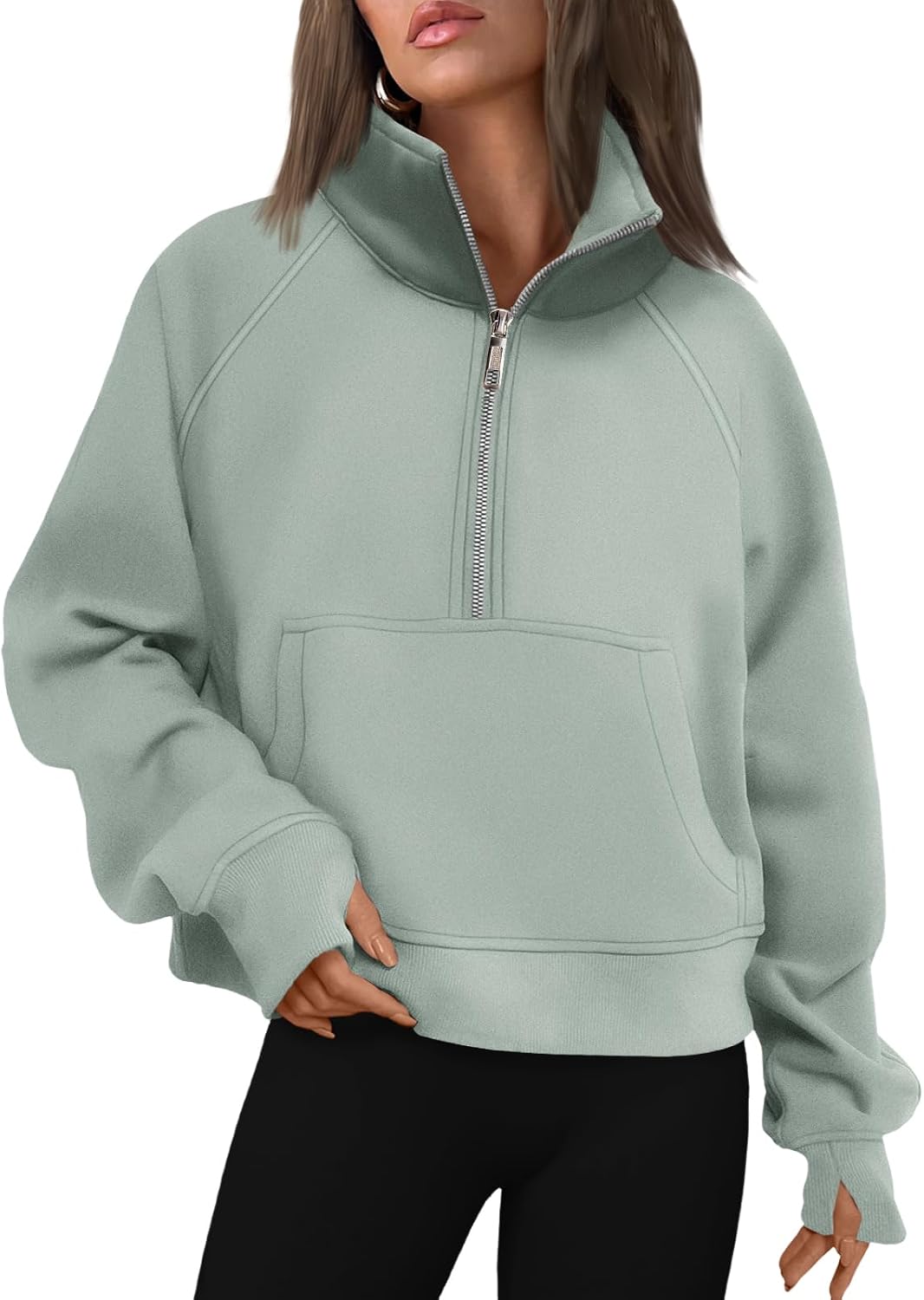 AUTOMET Womens Sweatshirts Half Zip Fleece Pullover Fall Outfits
