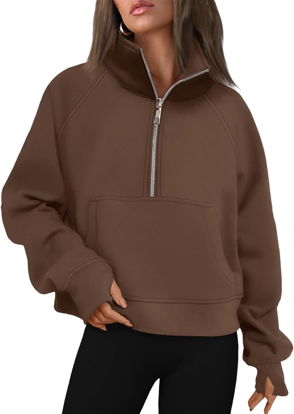 AUTOMET Womens Sweatshirts Half Zip Fleece Pullover Fall Outfits
