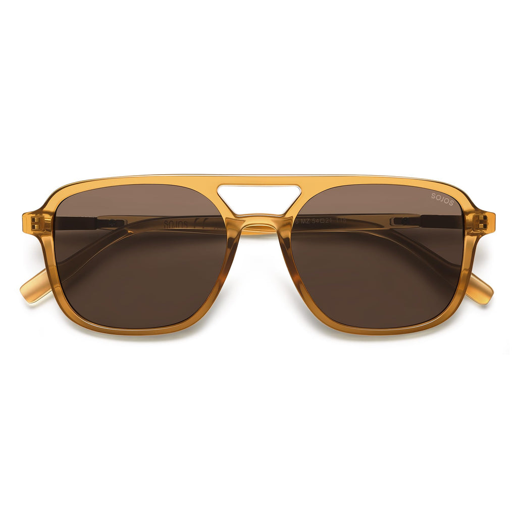 SOJOS Retro Aviator Sunglasses Womens Mens,Trendy Rectangle Shades SJ2202