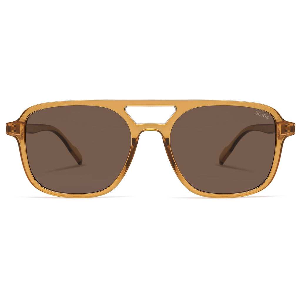 SOJOS Retro Aviator Sunglasses Womens Mens,Trendy Rectangle Shades SJ2202