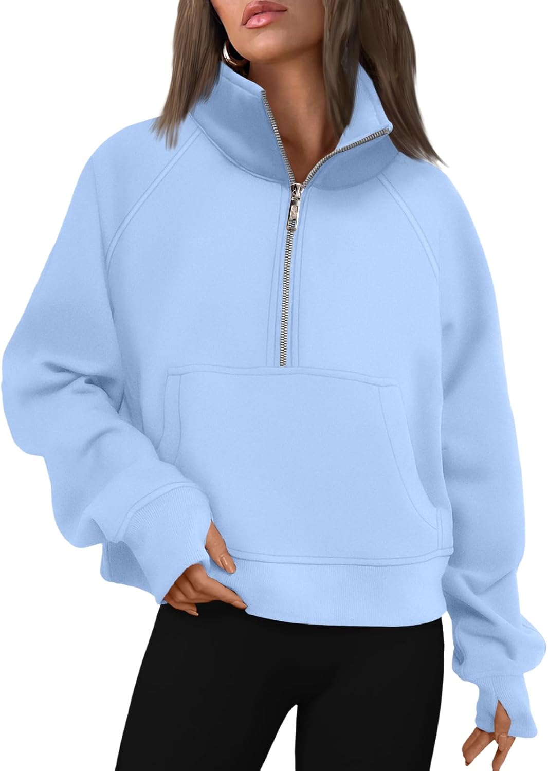 AUTOMET Womens Sweatshirts Half Zip Fleece Pullover Fall Outfits