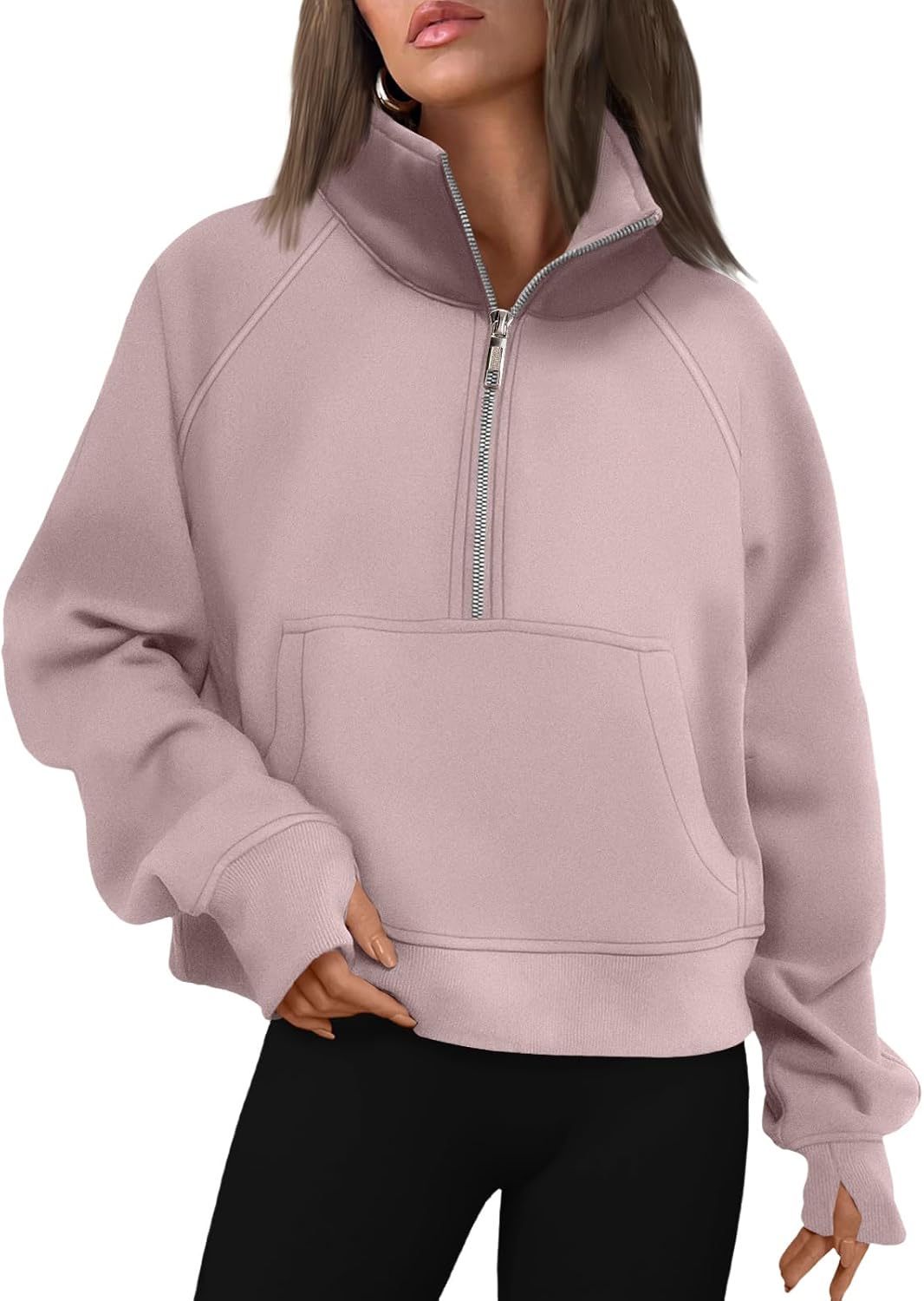 AUTOMET Womens Sweatshirts Half Zip Fleece Pullover Fall Outfits