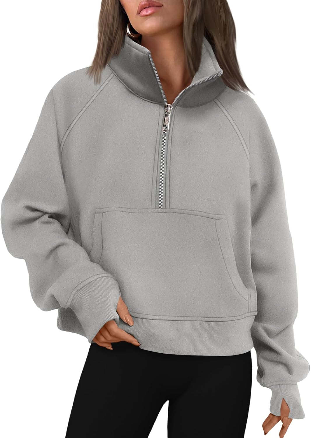 AUTOMET Womens Sweatshirts Half Zip Fleece Pullover Fall Outfits