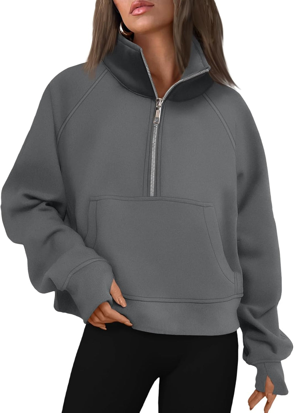 AUTOMET Womens Sweatshirts Half Zip Fleece Pullover Fall Outfits