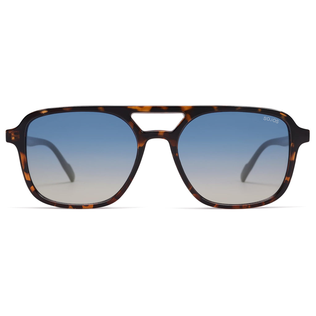 SOJOS Retro Aviator Sunglasses Womens Mens,Trendy Rectangle Shades SJ2202