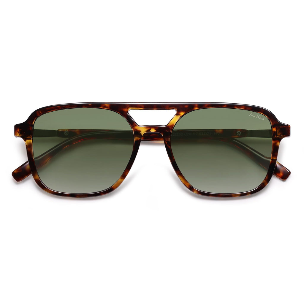 SOJOS Retro Aviator Sunglasses Womens Mens,Trendy Rectangle Shades SJ2202