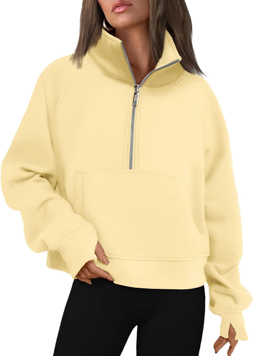 AUTOMET Womens Sweatshirts Half Zip Fleece Pullover Fall Outfits