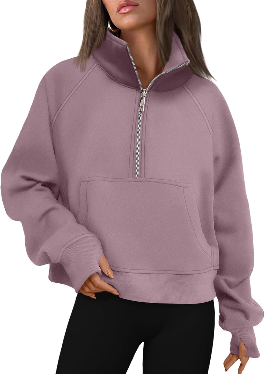 AUTOMET Womens Sweatshirts Half Zip Fleece Pullover Fall Outfits