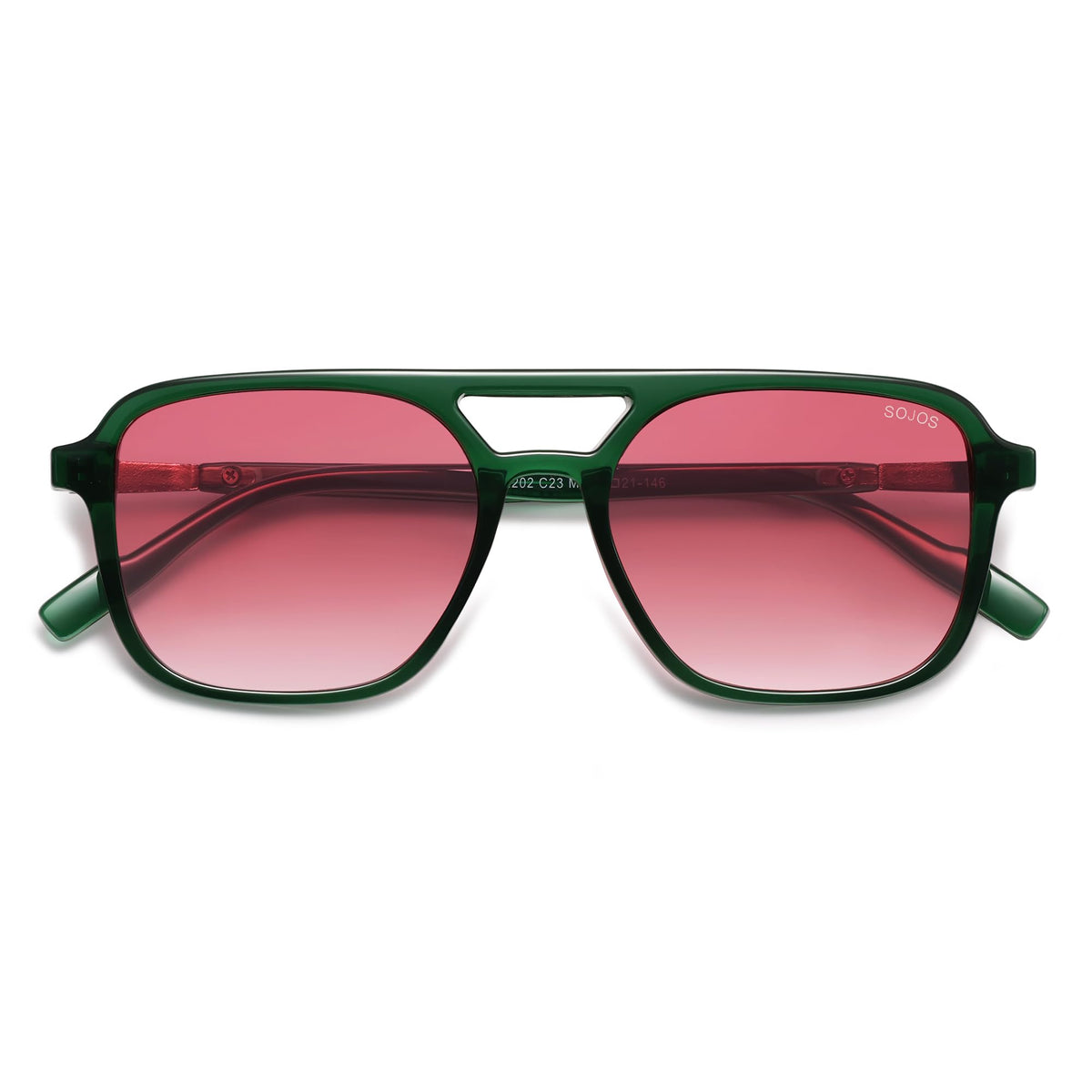 SOJOS Retro Aviator Sunglasses Womens Mens,Trendy Rectangle Shades SJ2202