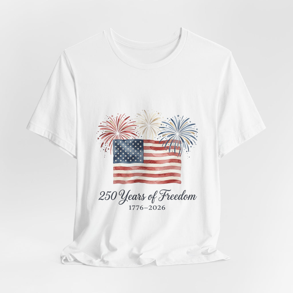 250 Years of Freedom T-Shirt | Faith-Based Patriotic July 4th, Vintage Americana